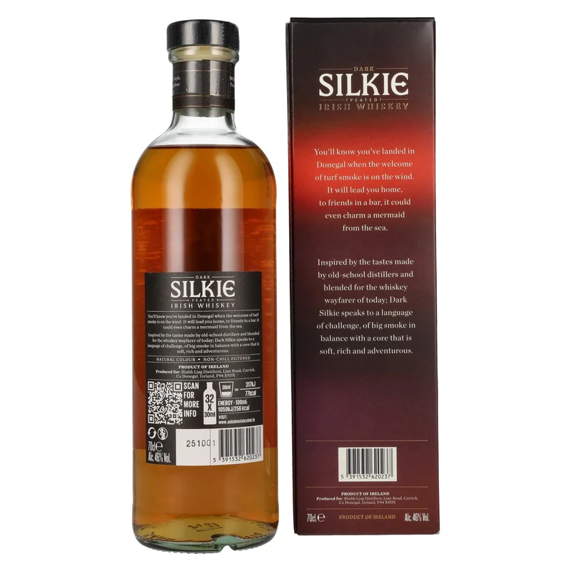 The Legendary DARK SILKIE Irish Whiskey 46% Vol. 0,7l in Geschenkbox
