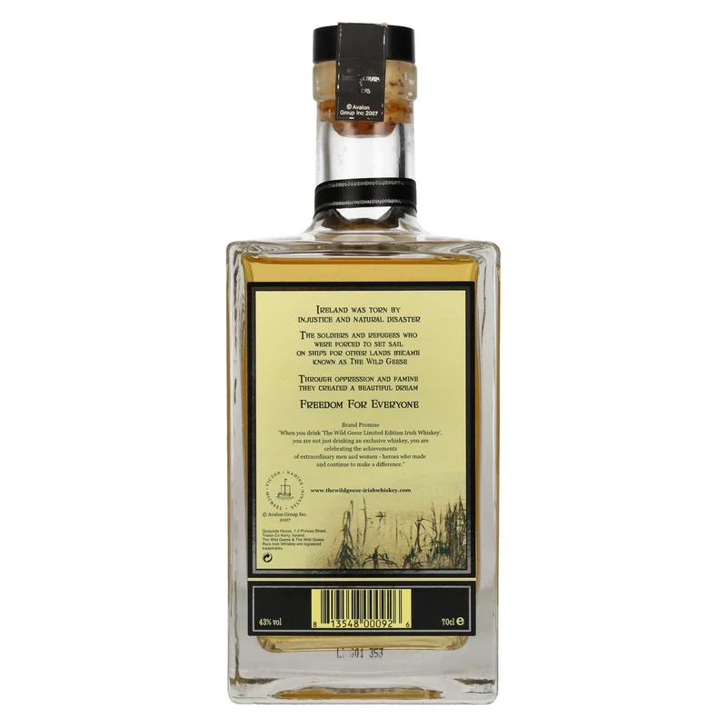 The Wild Geese Unique Blend Pure Aged Irish Whiskey Limited Edition 43% Vol. 0,7l
