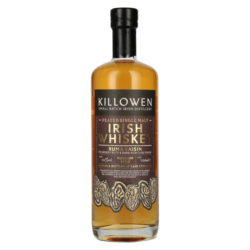 KILLOWEN Rum & Raisin PX Sherry & Dark Rum Signature Cask Finish Irish Whiskey 55% Vol. 0,7l