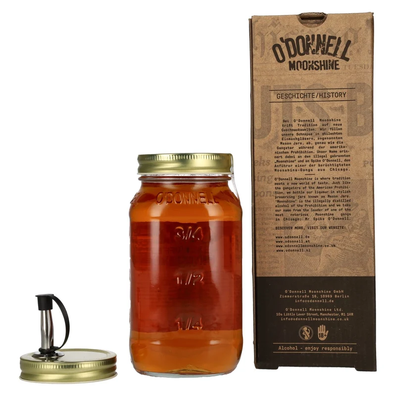 O'Donnell Moonshine STICKY TOFFEE Liqueur 25% Vol. 0,7l in Geschenkbox mit Ausgießer