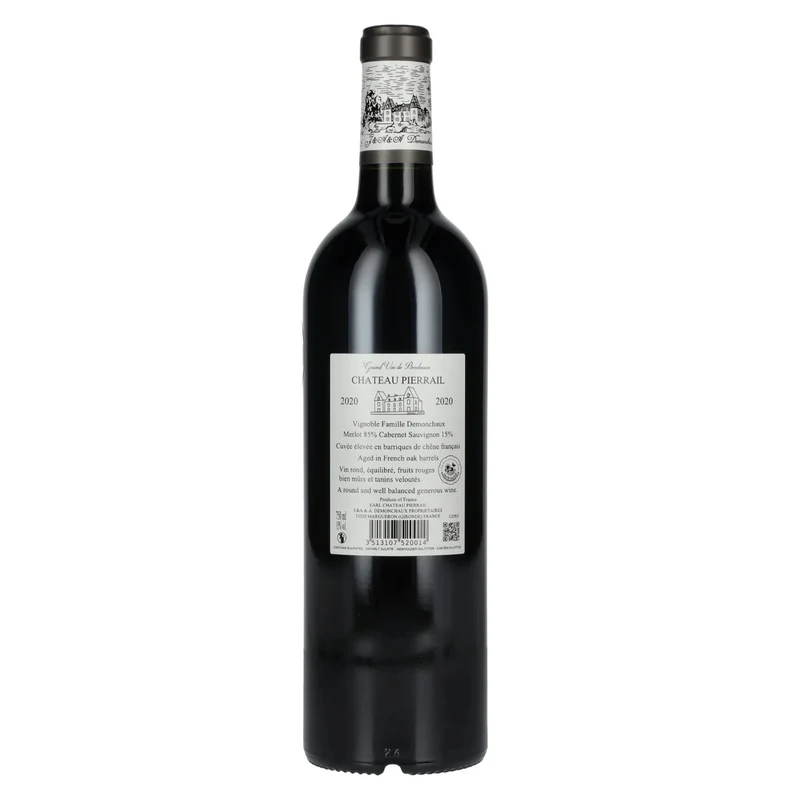 Chateau Pierrail Bordeaux Supérieur 2020 15% Vol. 0,75l
