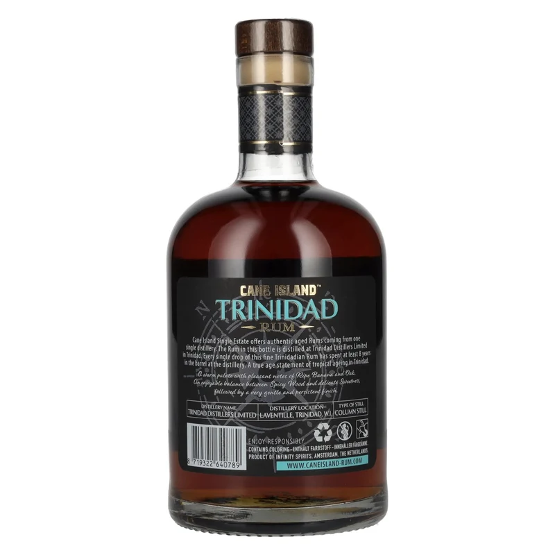 Cane Island TRINIDAD 8 Years Old Single Estate Rum 43% Vol. 0,7l
