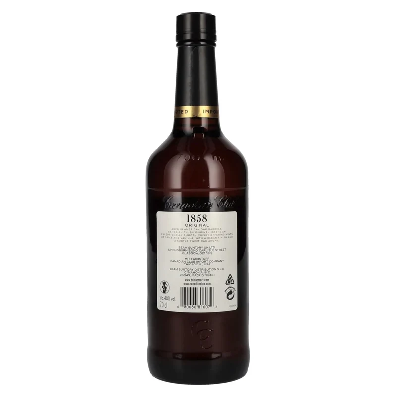 Canadian Club Blended Canadian Whisky 40% Vol. 0,7l