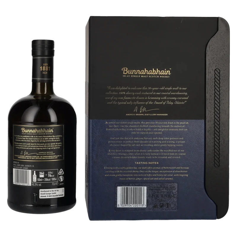 Bunnahabhain 30 Years Old Islay Single Malt Scotch Whisky 46,3% Vol. 0,7l in Geschenkbox