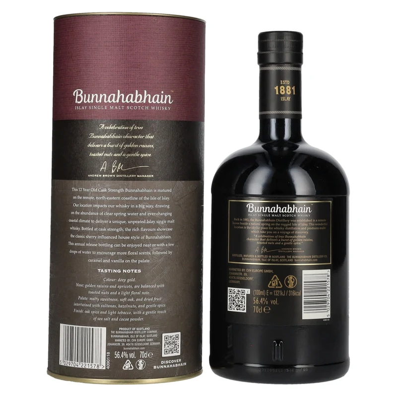 Bunnahabhain 12 Years Old Islay Single Malt Cask Strength Edition 2025 56,4% Vol. 0,7l in Geschenkbox