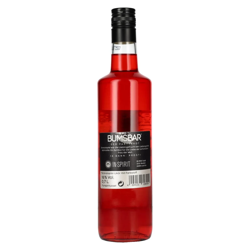 Bumsbar Der Partyshot Granatapfel-Likör 16% Vol. 0,7l