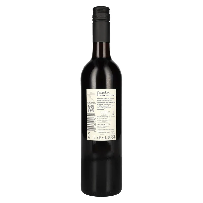 Badel Plavac mali Pelješac 2022 12,5% Vol. 0,75l