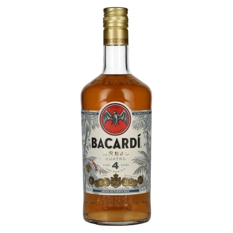 Bacardi 4 Years Old AÑEJO CUATRO Gold Rum 40% Vol. 0,7l