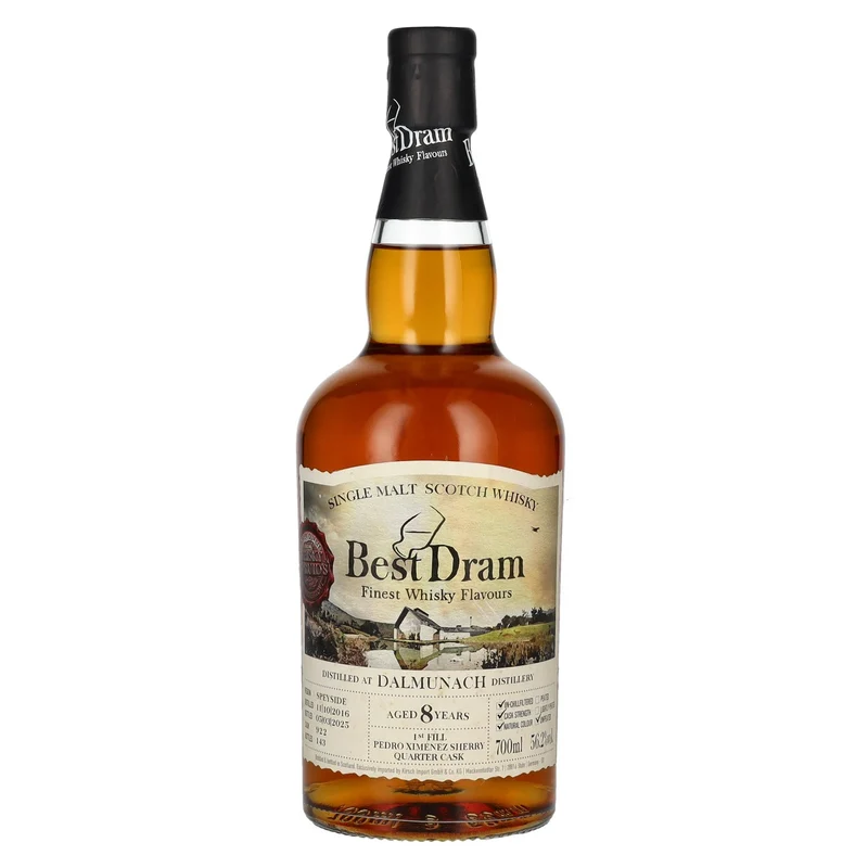 Best Dram 8 Years Old Dalmunach 1st Fill PX Sherry Quarter Cask Single Malt #922 2016 56,2% Vol. 0,7l