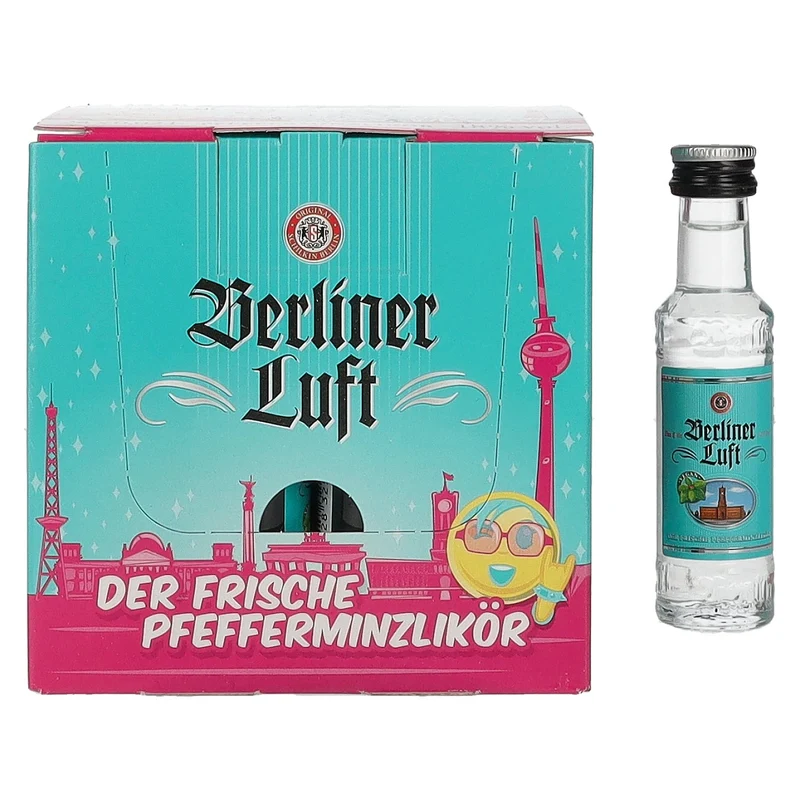 Berliner Luft DER FRISCHE Pfefferminzlikör 18% Vol. 24x0,02l