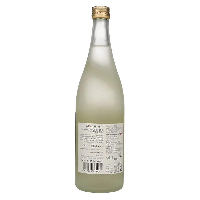 Akashi-Tai JUNMAI DAIGINJO Genshu Japanese Sake 16% Vol. 0,72l