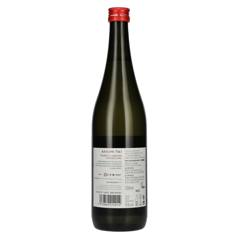 Akashi-Tai HONJOZO TOKUBETSU Japanese Sake 15% Vol. 0,72l
