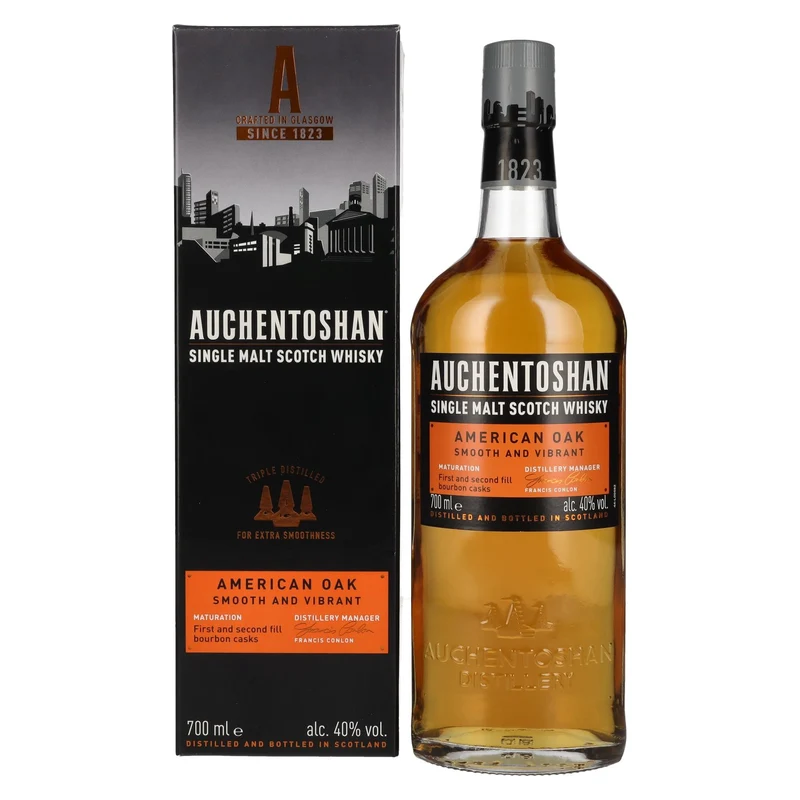Auchentoshan AMERICAN OAK Single Malt Scotch Whisky 40% Vol. 0,7l in Geschenkbox