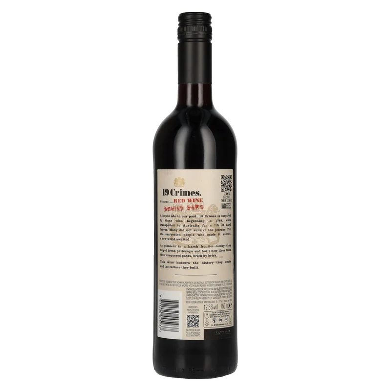19 Crimes Behind Bars Red Wine 12,5% Vol. 0,75l