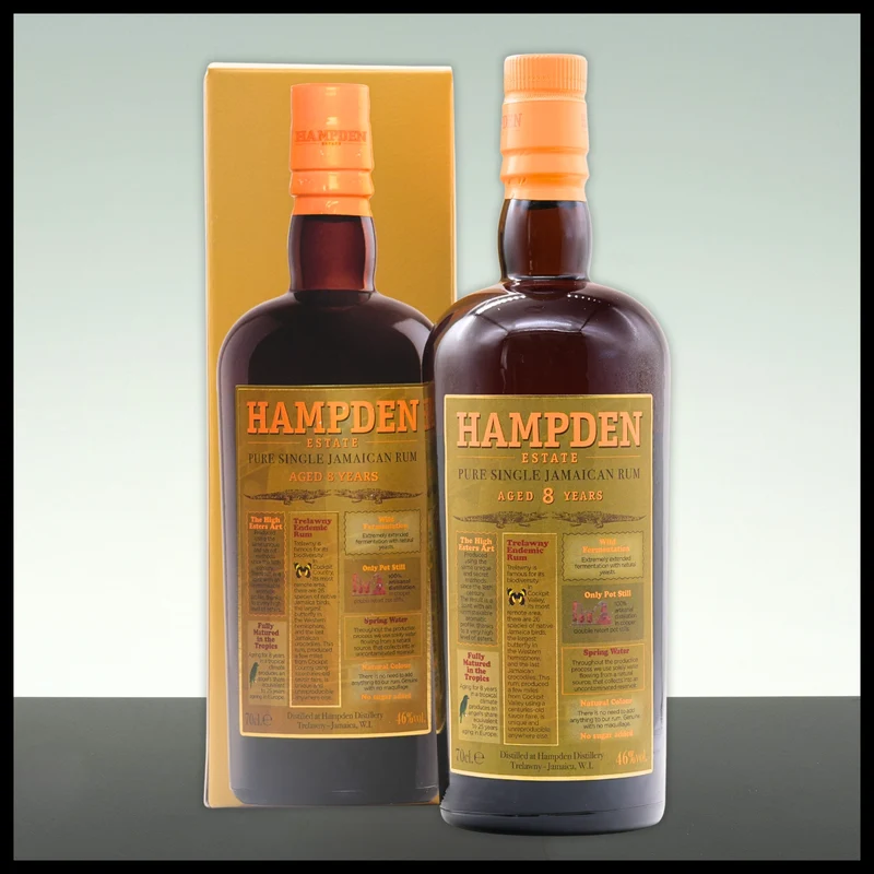 Hampden Estate 8 YO Pure Single Jamaican Rum 0,7L - 46% Vol.