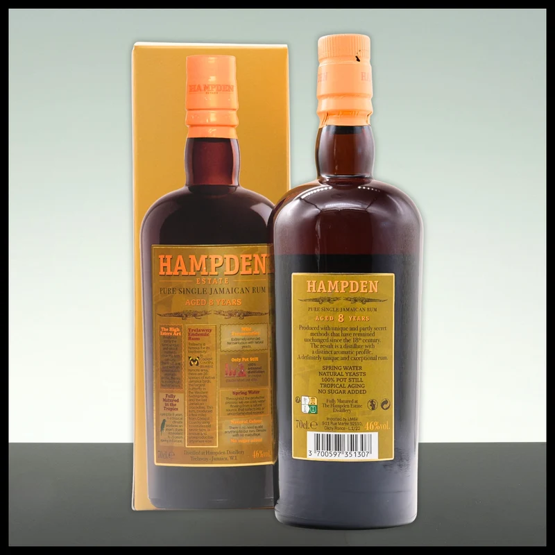 Hampden Estate 8 YO Pure Single Jamaican Rum 0,7L - 46% Vol.